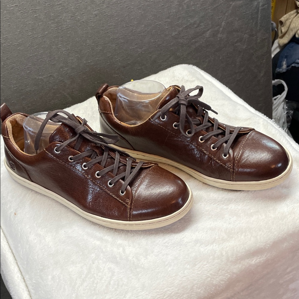 Born Men's Rich Brown Leather‎ Sneakers